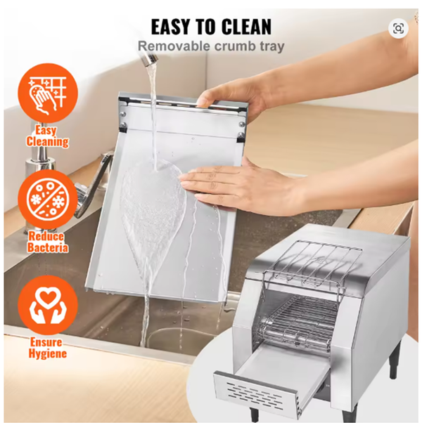 Commercial Toaster Automatic Conveyor Toaster 150 Slices/Hour Bun-Warmer Toaster