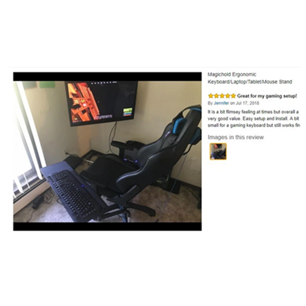 Ergonomic Laptop/Keyboard/Mouse Stand/Mount/Holder for Chair