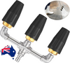 Triple Turbo Pressure Washer Nozzle 4000 PSI 1/4" Quick Connect M22 Brass Head