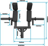 2-Inch Landmine Safety Squat & Shoulder Press Bar for Bodybuilding and Fitness