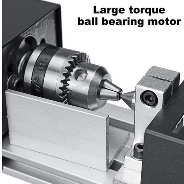 Mini Lathe Beads Machine Woodwork DIY Lathe Polishing Drill Set 6 Carving Blade