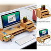 Monitor Stand Riser with Drawers Desktop Organizer 2-Tier for Laptop Computer