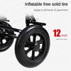 2 in 1 Foldable Shower Chair Disabled Bedside Commode Wheelchair Toilet Chair