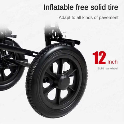 2 in 1 Foldable Shower Chair Disabled Bedside Commode Wheelchair Toilet Chair