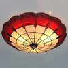 Retro Tiffany Style Ceiling Light 30CM Glass Lamp Fixture Dining Room Bedroom