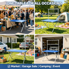 Folding Table 100x70cm Portable Display for Market Fair Stall Camping&Tradeshow