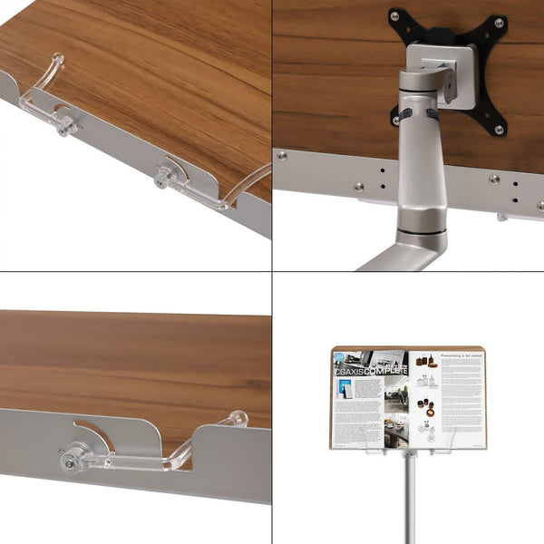 Book Holder Tablet Floor Stand Adjustable Reading Station Ergonomic Page Support
