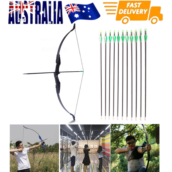 40lbs Archery 53" Takedown Recurve Bow 12 Arrows For Hunting Right/Left-Handed