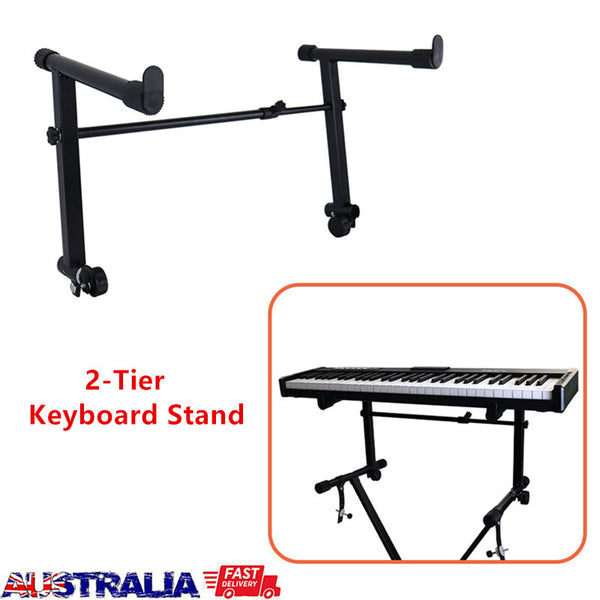 Keyboard Stand 2Tier Piano Rack Stand Electronic Keyboard Bracket Support Holder
