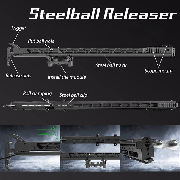Archery Compound Bow Rapid Steel Ball Launcher Single/Double Hunting  Accessorie