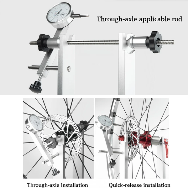 Bicycle Wheel Truing Stand Bike Wheel Alignment Repair Tool with Dial Gauge AU