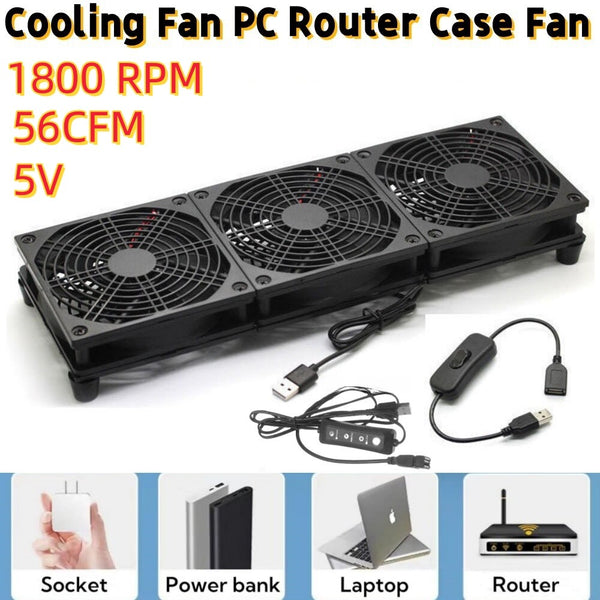 USB Cooling Fan Silent Fan Computer Case PC CPU Case DC 5V Office