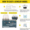 2L Jewelry Lost Wax Cast Combination Vacuum Investing Casting Machine Multiuse