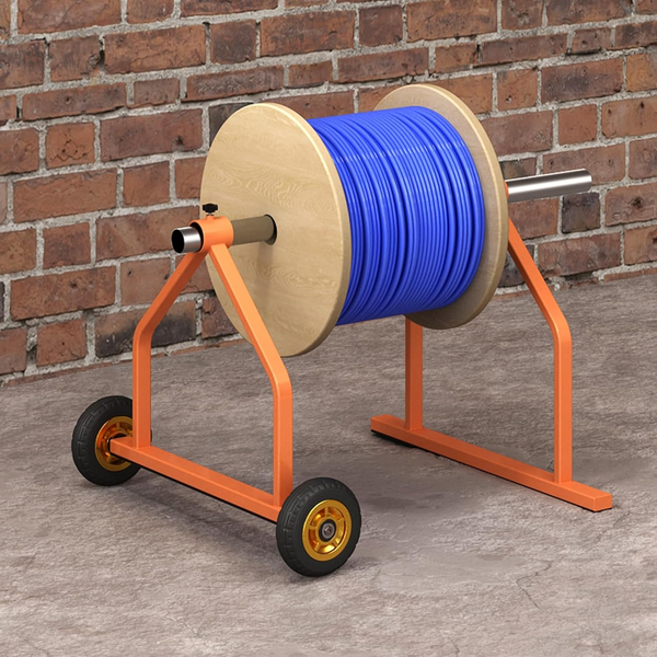 Metal Wire Spool Rack Cable Rack with Wheels, Wire Spool Holder for Wire Spools