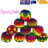 3PCS Juggling Balls Hacky Sacks Footbag Stress Balls Magic Wool Gifts Fun Balls