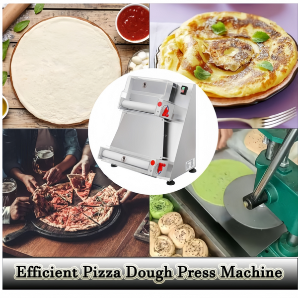 Electric Dough Roller Sheeter Pastry Pizza Maker Press Making Machine 4"-16"