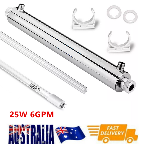 30LPM Ultraviolet Sterilizer Stainless Whole House Water Filter System UV-25W