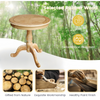Wooden Round End Table  Round Wooden Coffee Table For Living Room Vintage Accent