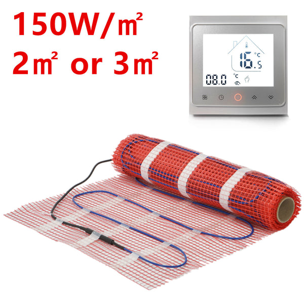 150W/m²  Floor Heating Kits Underfloor Various Sizes Electric Undertile WIFI