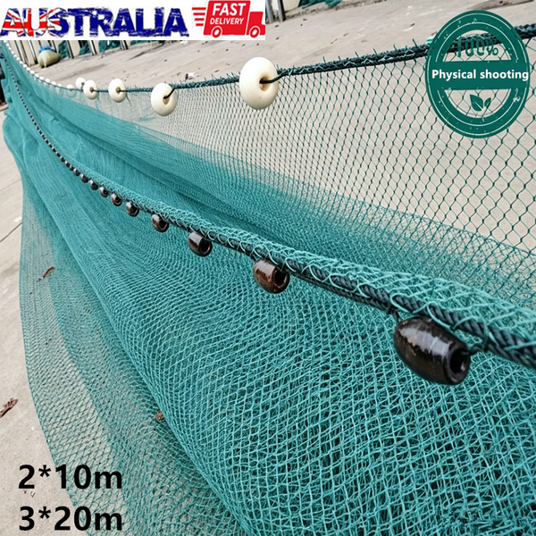 Fishing Drag Net Bait Seine Nylon 25mm Mesh Fish Net Heavy Duty 3mx20m Or 2mx10m