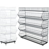 5 Tier Retail Display Rack Organizer Storage Shelf Heavy Duty Metal Basket Cart
