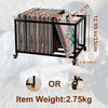 Vinyl Record Storage Rack on Wheels Sturdy Metal Frame Vinyl Organizer LP Holder