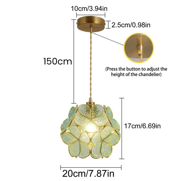 Pendant Light Vintage Light Fixtures With Glass Lampshade Modern Chandelier Lamp