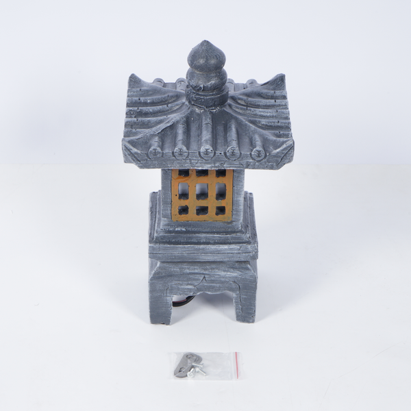 Garden Ornament Lamp Pagoda Sculpture Zen Palace Lantern Outdoor Decor Light