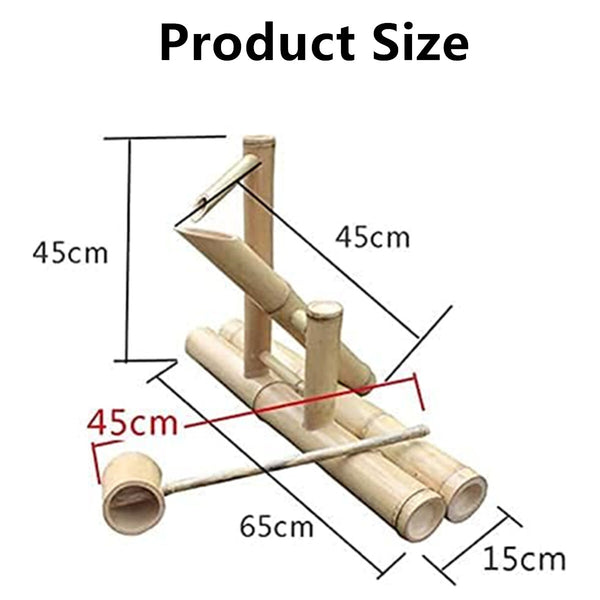 Bamboo Fountain with Pump Japanese Rocking Fountains Kit Bamboo Water Fountain