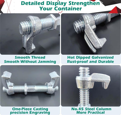 4Pack Shipping Container Bridge Fitting Clamp to Connect Shipping Containers