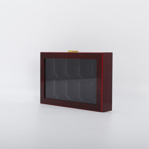 8 Slots Lighter Storage Box Wood Lighter Display Dustproof Case Fashion Gift