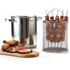 4L Kitchen Stainless Steel Deep Fryer Pot with Mesh Basket & Lid All Stovetops
