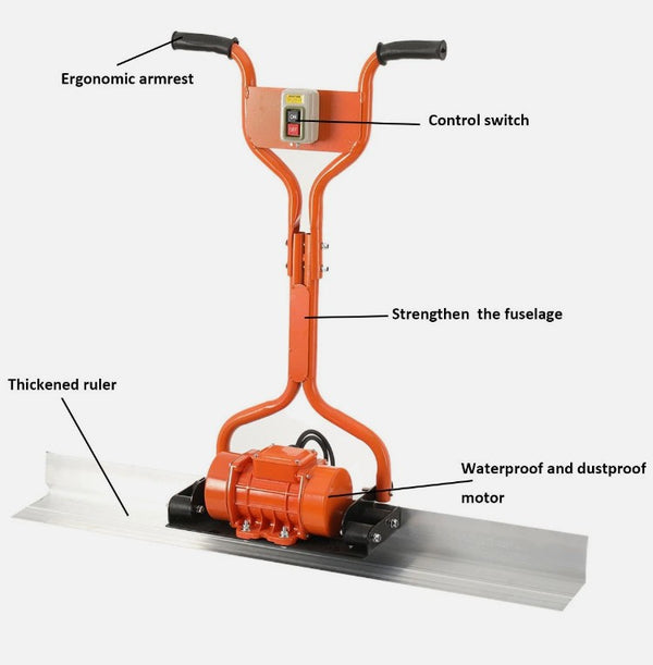 220V Concrete Vibratory Screed Road Leveling Machine Cement Floor Leveling Ruler