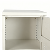 3-Tier Floor Stand Metal Storage Cabinet with Adjustable Shelf & Lock 138cm High
