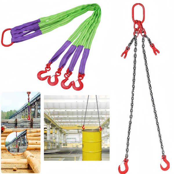 2/4 Leg Chain Sling for Lifting with Hooks Heavy Duty 3 Ton  Lift Chains Rigging