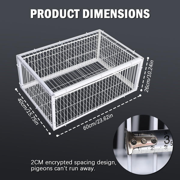 Birds Cage Small Animals Catch Trap Four Sides One Way Entrance Anti-Escape Slot
