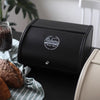 Metal Bread Bin Loaf Box Kitchen Food Storage Containers with Roll Top Lid