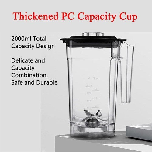2L Commercial Blender Mixer W/ Cover Quiet Juicer Smoothie Mixer Food Processor