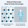 8-Electrode Body Fat Scales Bathroom Scale W/Hand Sensor Full Body Composition