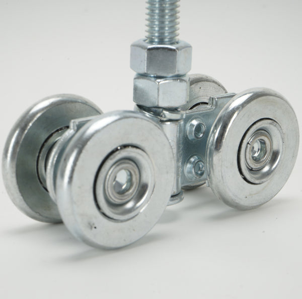 2x 46mm Double Wheel Rail Sliding Track Roller Hanging Barn Door Rail Wheels AU
