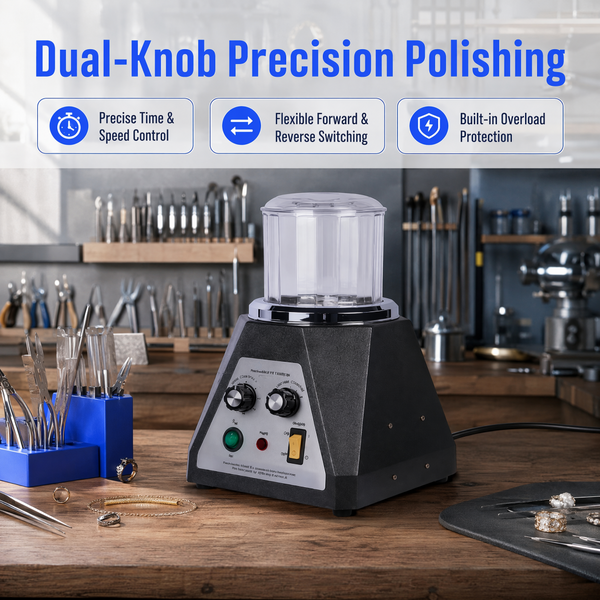 Magnetic Rotary Tumbler Polisher Jewelry Polisher Finishing Machine With Timer