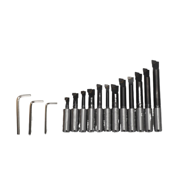 3" Boring Head With BT40 1-1/2"-18 Shank & 12Pcs Carbide Boring Bar For Milling