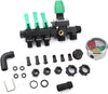 3 Way Hose Splitter Valve Agricultural Sprayer Control Shut Off  Pressure Gauge