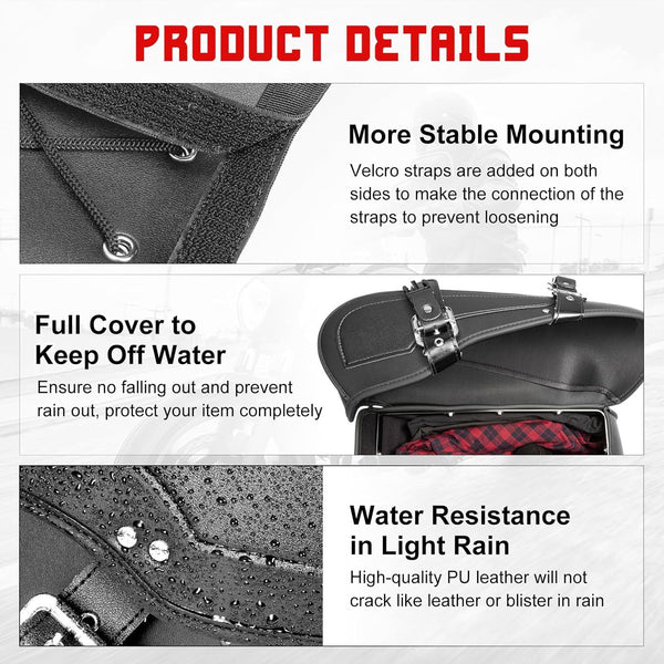 2pcs Motorcycle Saddlebags For Harley Davidson Kawasaki Suzuki Ducati Cruiser