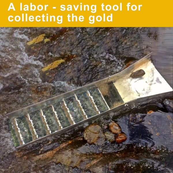 Gold Panning Kit With Sluice Box 50" Folding Aluminum Gold Mining Equipment