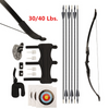 Archery 30/40lbs.Takedown Recurve Bow Hunting Bow w/ Arrows for Hunting Practice