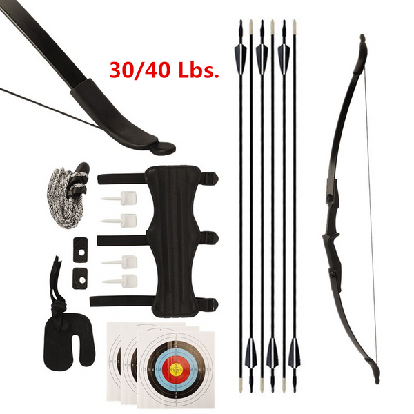 Archery 30/40lbs.Takedown Recurve Bow Hunting Bow w/ Arrows for Hunting Practice