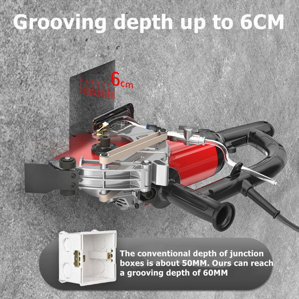 6100W Electric Wall Groove Cutting Machine Chaser Concrete Grooving Cutter