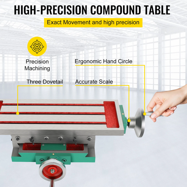 Compound Milling Machine Work Table 2 Axis Slide for Milling Drilling 450x170mm