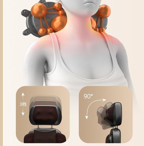3D Massager Cushion Full Body Massage Mat Heating Vibration Kneading Shiatsu